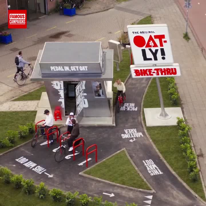 Oatly bike-thru Amsterdam