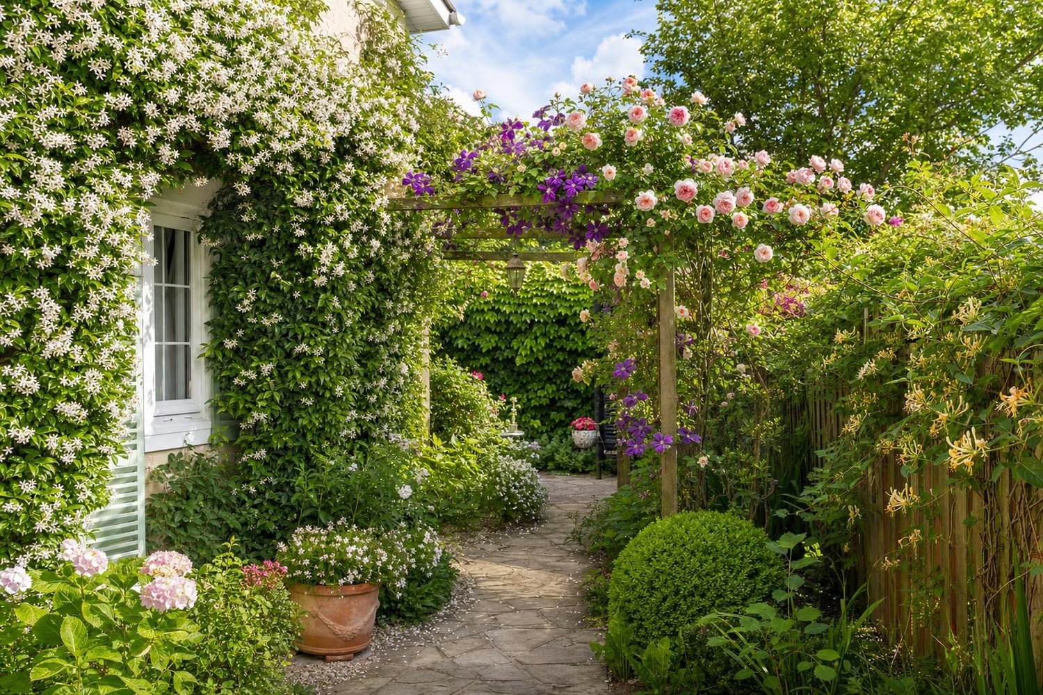 Jardinage — 5 plantes grimpantes qui métamorphosent un jardi