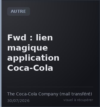 Fwd : lien magique application Coca-Cola