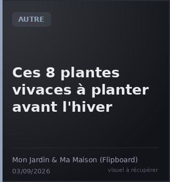 Ces 8 plantes vivaces à planter avant l'hiver