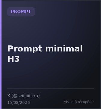 Prompt minimal H3