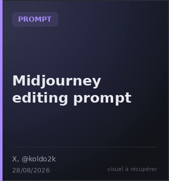 Midjourney editing prompt