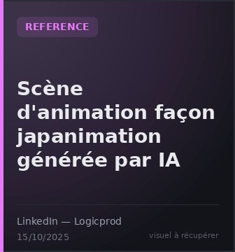 Scène d'animation façon japanimation générée par IA