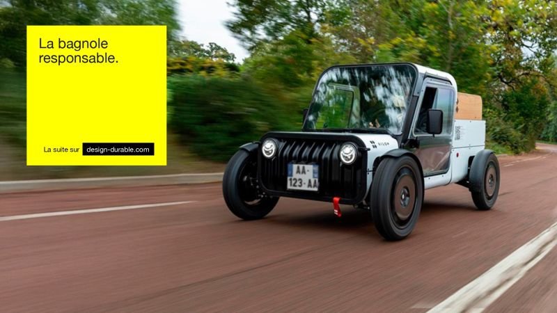 « La Bagnole » — véhicule électrique éco-conçu, Design Durab