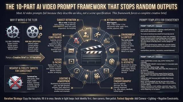 Chart de prompts pour générer une image de démarrage vidéo I