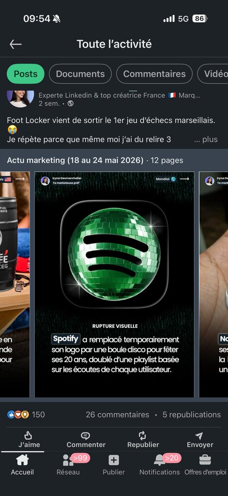 Spotify — logo boule à facettes pour les 20 ans