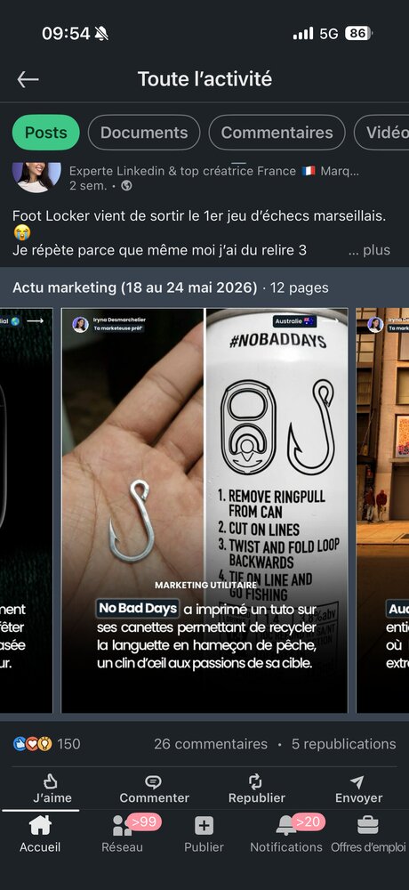 No Bad Days — languette de canette recyclée en hameçon