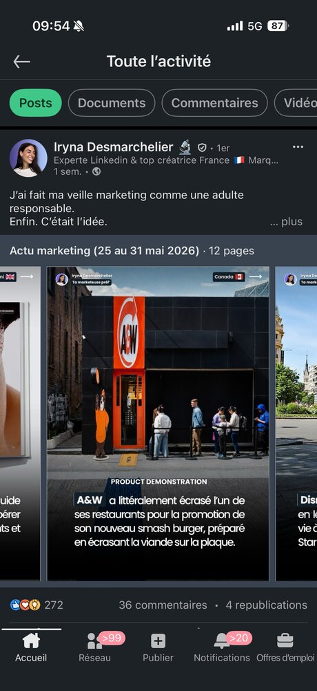 A&W — démonstration smash burger en vitrine