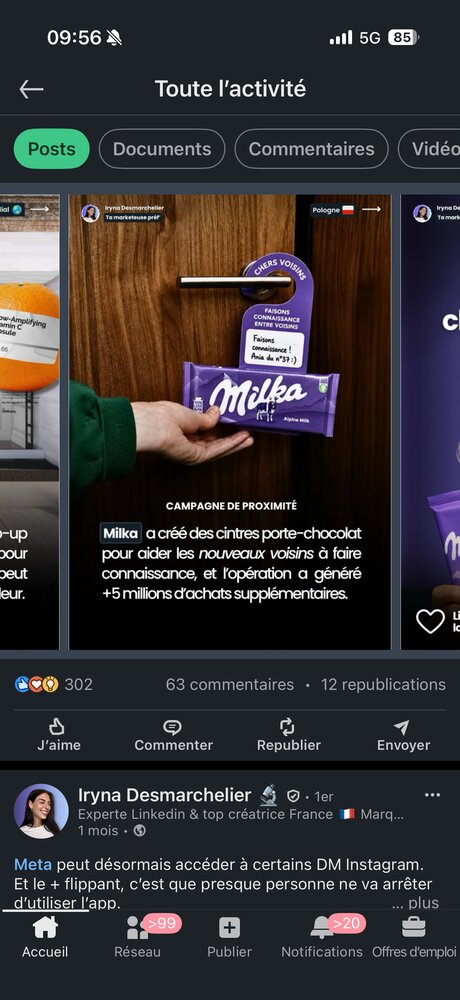 Milka — cintres porte-chocolat pour voisins