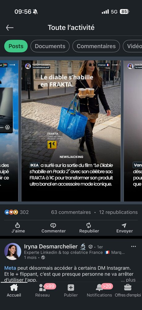 IKEA — sac FRAKTA newsjacking Diable s'habille en Prada 2