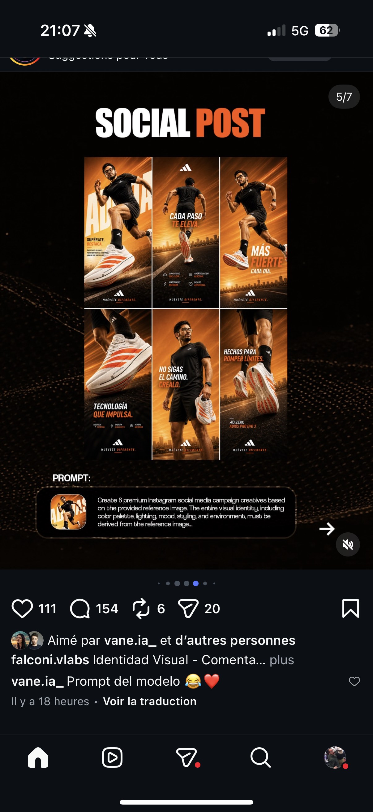 « SOCIAL POST » — 6 créatifs Instagram premium déclinés de la même identité visuelle