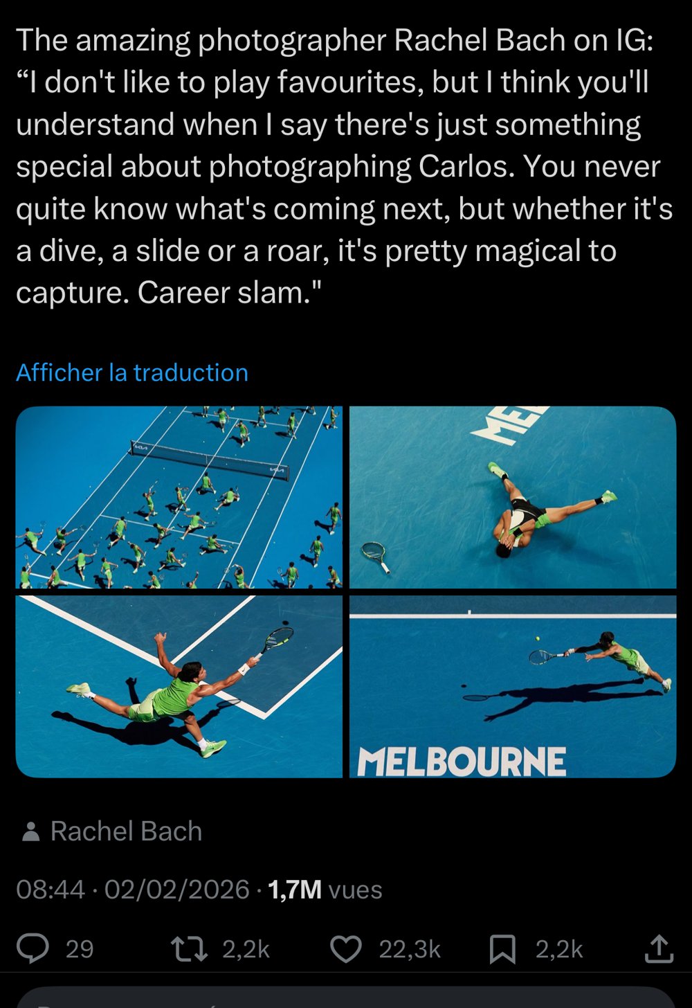 Rachel Bach — planche photographie sportive tennis Alcaraz