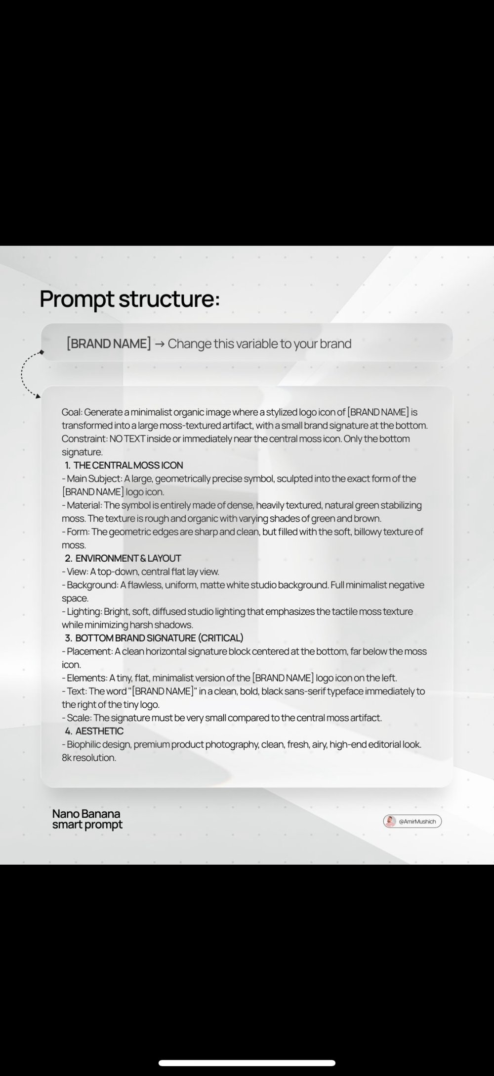 Prompt logo mousse vegetale template brand name