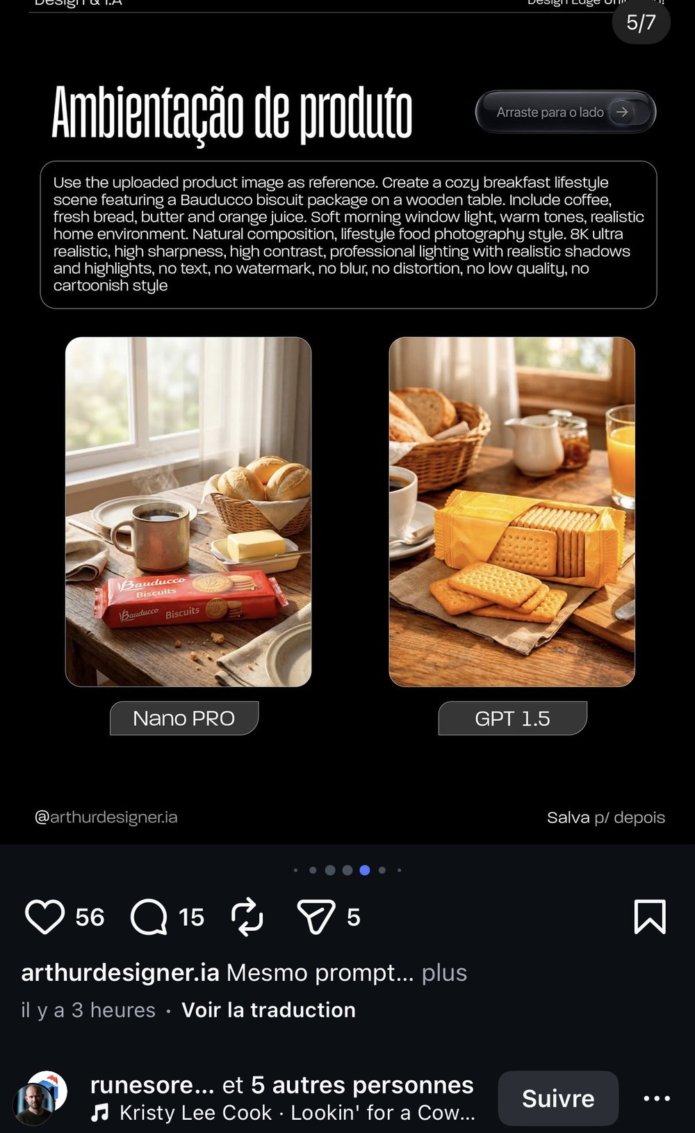 Comparatif Nano PRO vs GPT 1.5 — ambiance produit biscuits Bauducco 1
