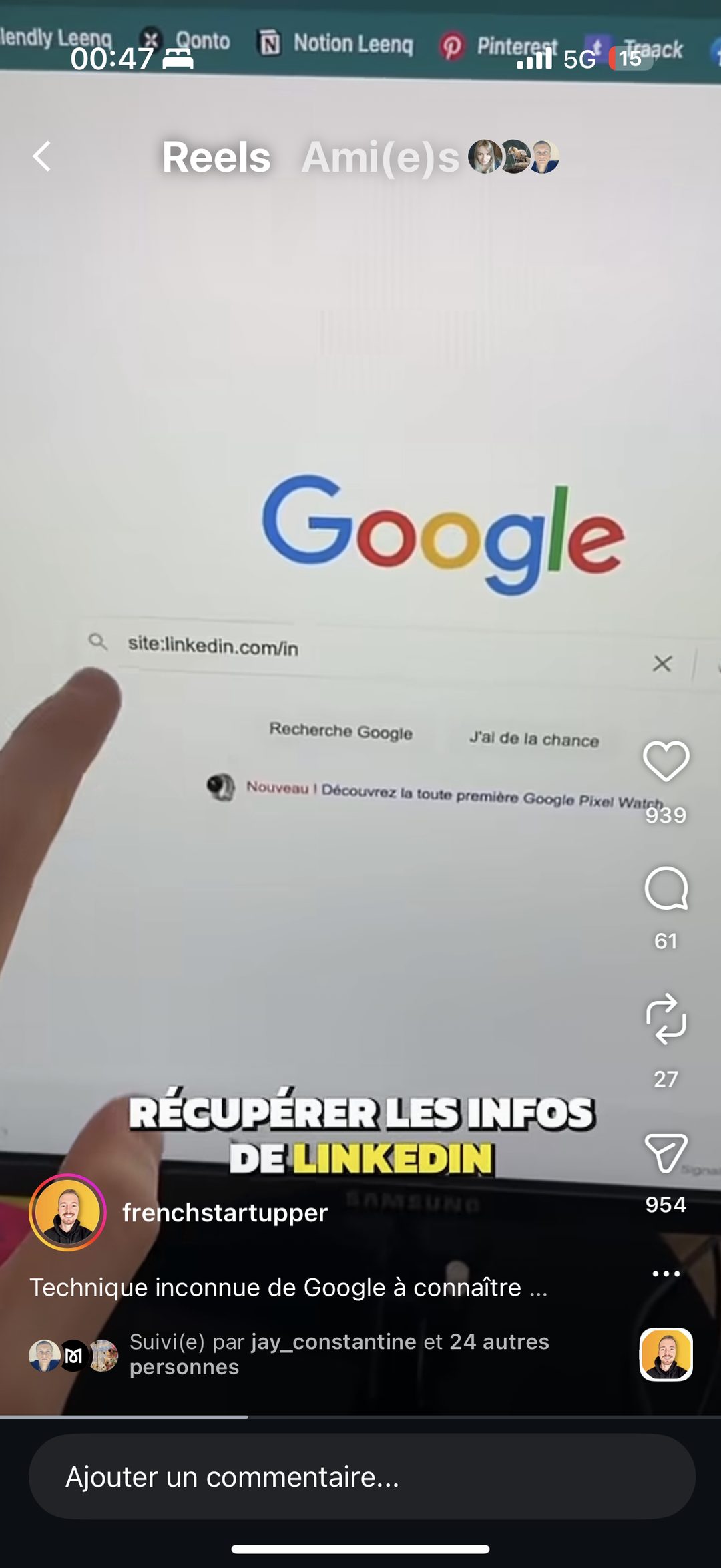 Astuce Google pour trouver des profils LinkedIn
