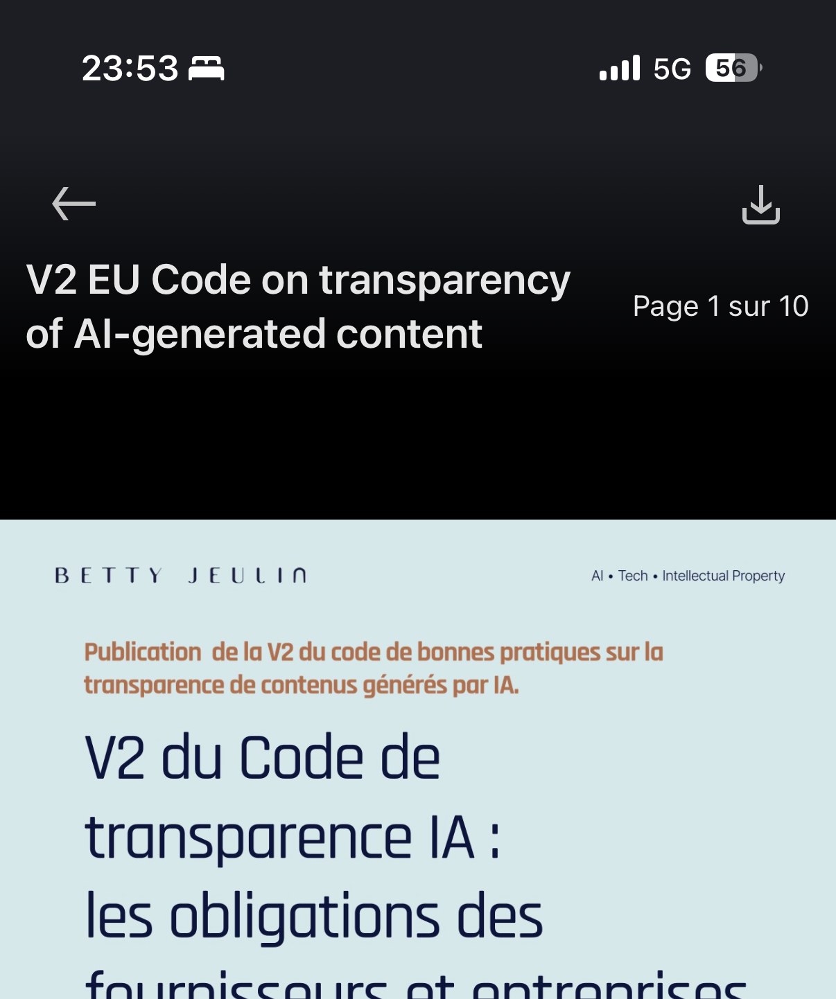 « V2 du Code de transparence IA : les obligations des fournisseurs et entreprises » — publication de la V2 du code de bonnes pratiques sur la transparence de contenus générés par IA