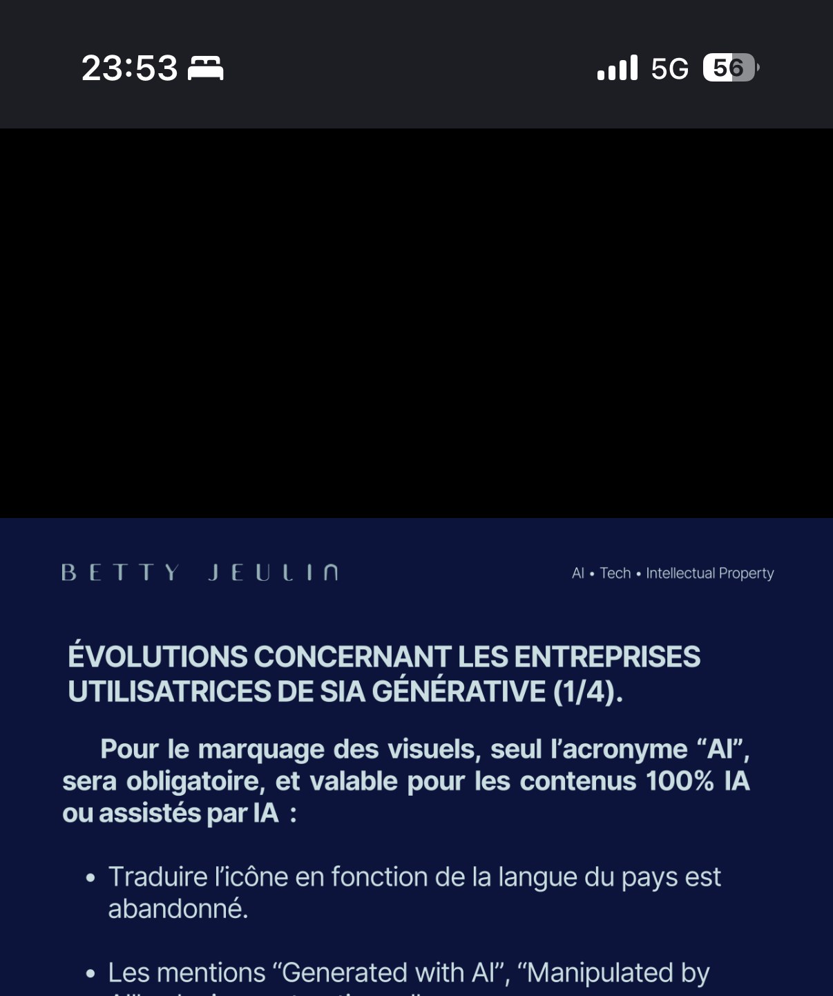 « Évolutions concernant les entreprises utilisatrices de SIA générative (1/4) » — seul l'acronyme « AI » obligatoire pour le marquage des visuels