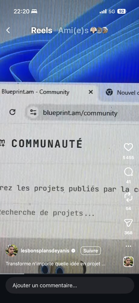 Reel présentant la communauté Blueprint.am pour structurer des projets créatifs