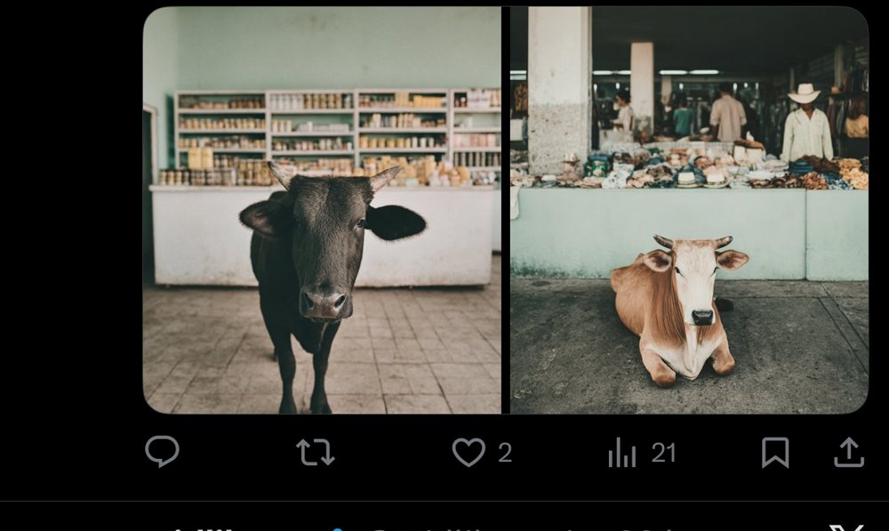 Boris Jov Midjourney vache epicerie marche