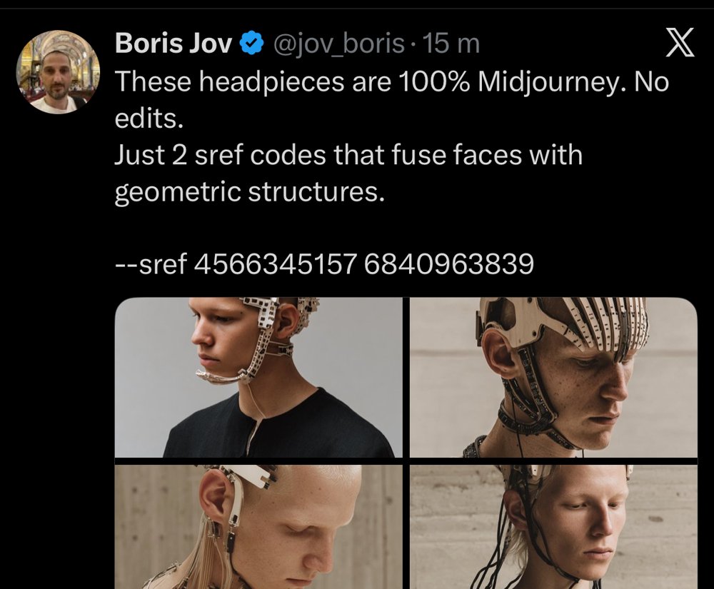 Boris Jov visages fusionnes avec structures geometriques Midjourney