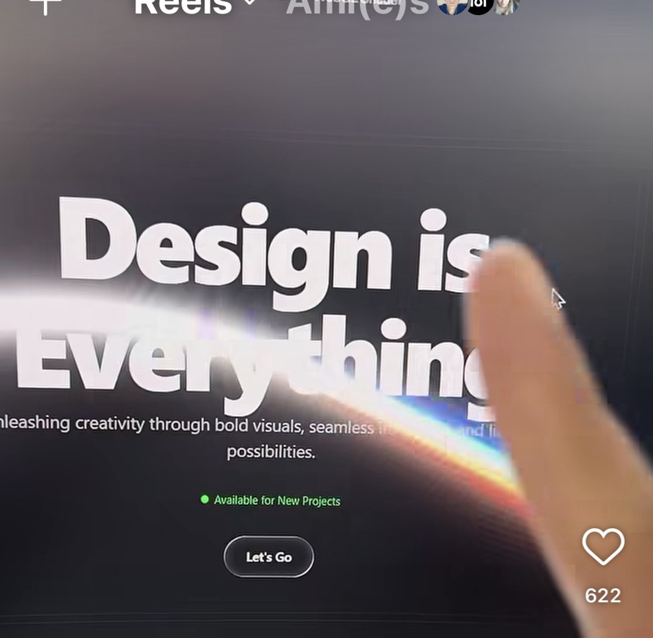bryanrichmaker — landing page finale « Design is Everything », 622 likes