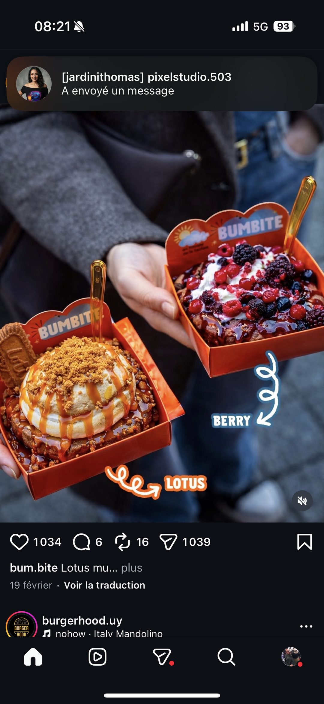 BumBite — visuel packaging desserts loaded (Lotus & Berry)
