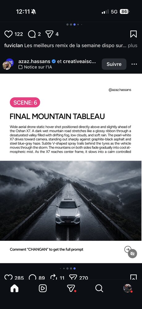 Scène 6 — plan aérien final, tableau montagne