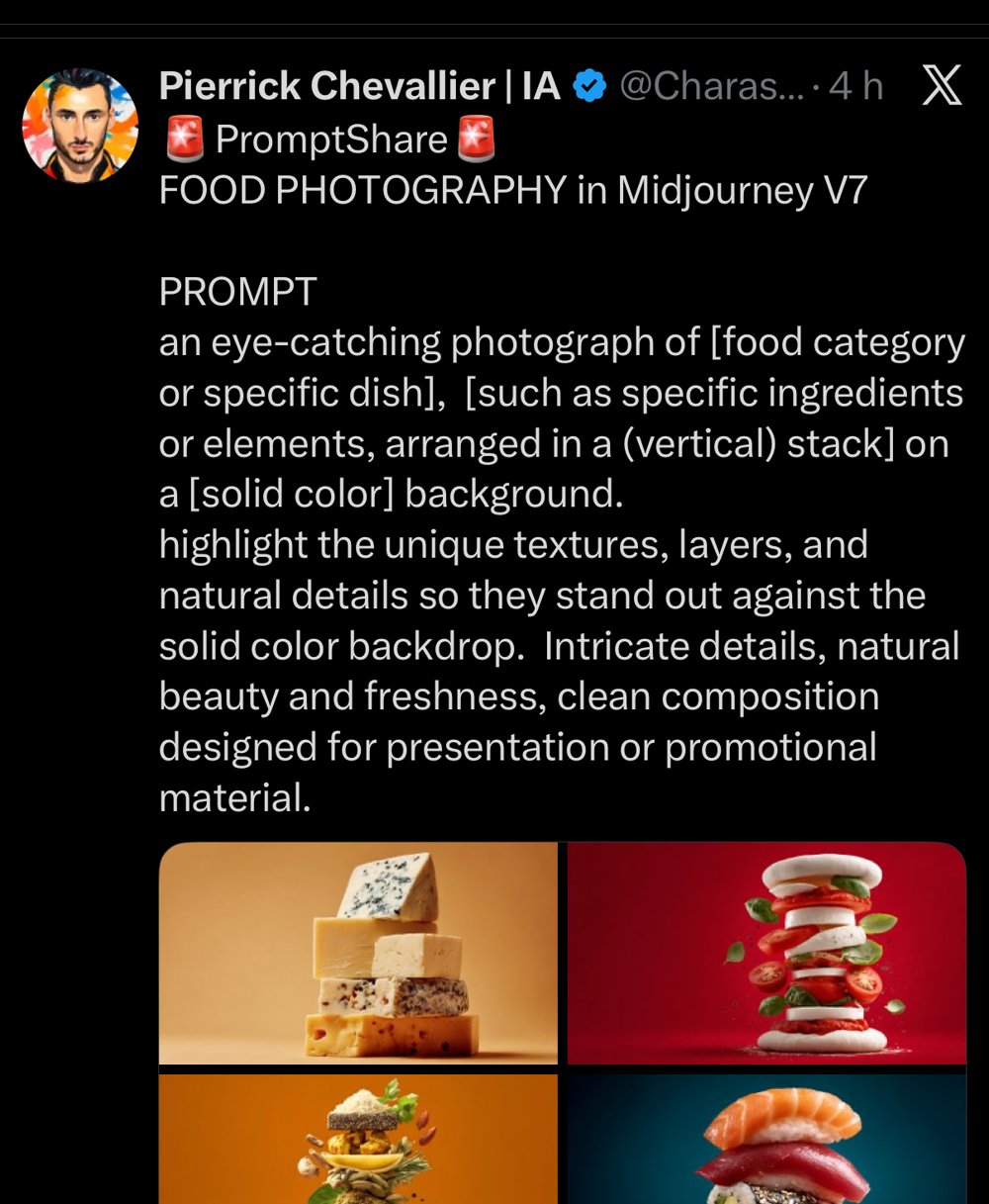 Pierrick Chevallier — prompt food photography empilement