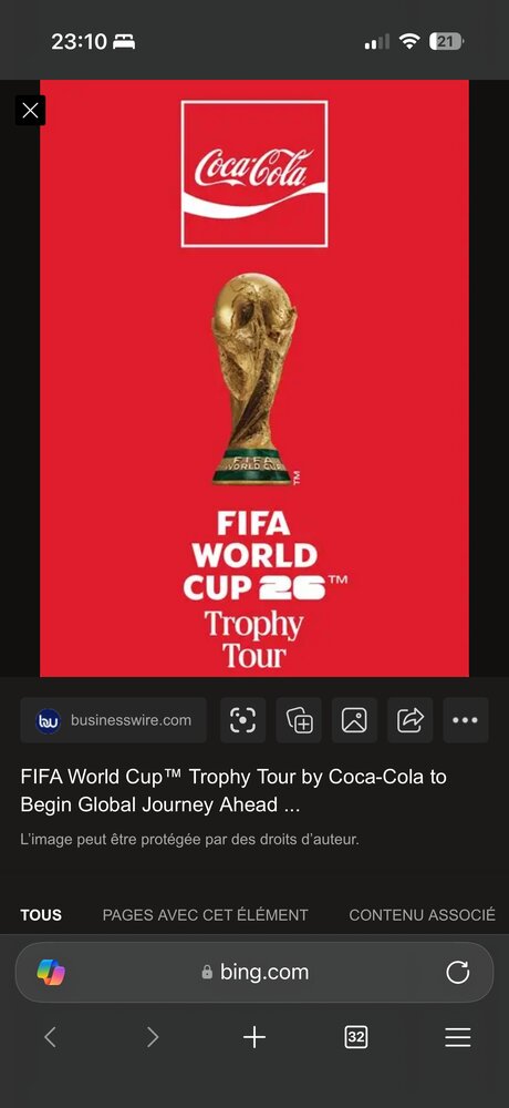 Coca-Cola — clé visuelle FIFA World Cup 26 Trophy Tour