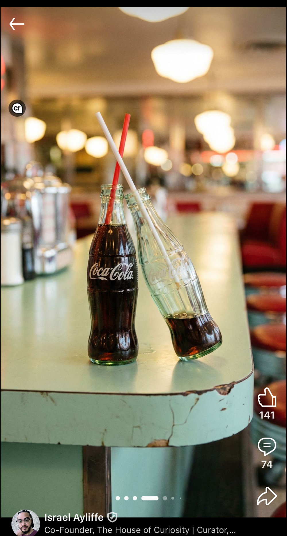 Coca-Cola Valentine bottle contour diner love not the shape