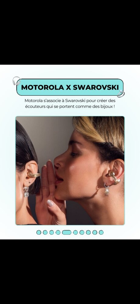 Motorola x Swarovski — écouteurs bijoux