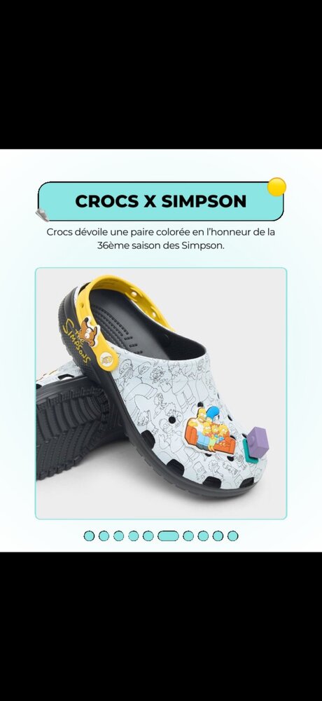 Crocs x Les Simpson — paire colorée 36e saison