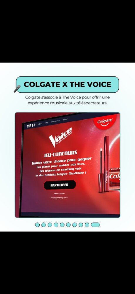 Colgate x The Voice — jeu-concours expérience musicale