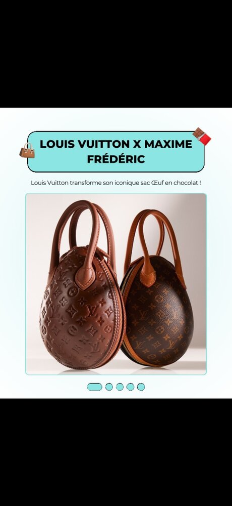 Louis Vuitton x Maxime Frédéric — sac Œuf en chocolat