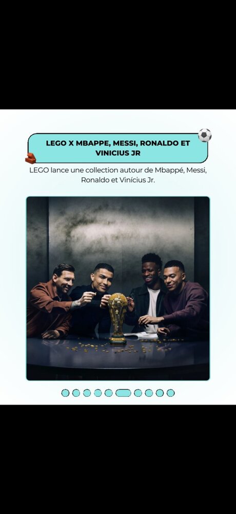 Lego x Mbappé, Messi, Ronaldo et Vinicius Jr