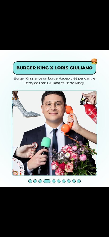 Burger King x Loris Giuliano — burger-kebab, émission Bercy