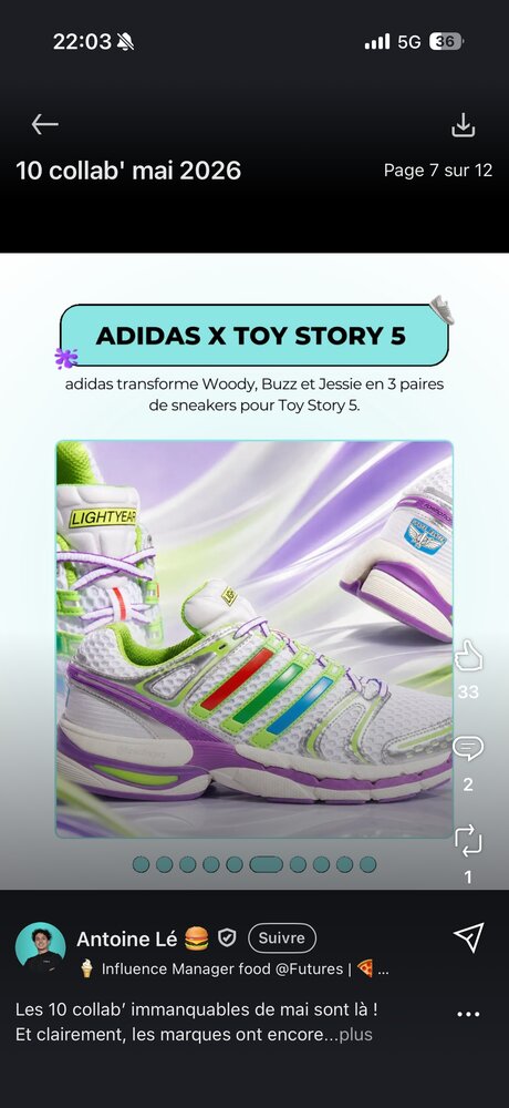 adidas x Toy Story 5 — sneakers Woody, Buzz et Jessie