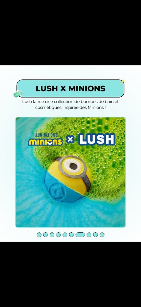 Lush x Minions — bombes de bain et cosmétiques