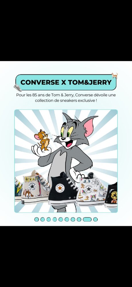 Converse x Tom & Jerry — sneakers pour les 85 ans du duo