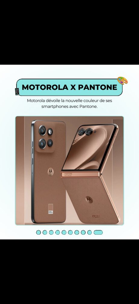 Motorola x Pantone — nouvelle couleur de smartphone pliable