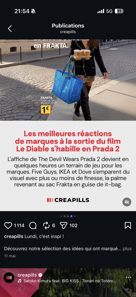 Réactions de marques à l'affiche « The Devil Wears Prada 2 » — Five Guys, IKEA (sac Frakta), Dove