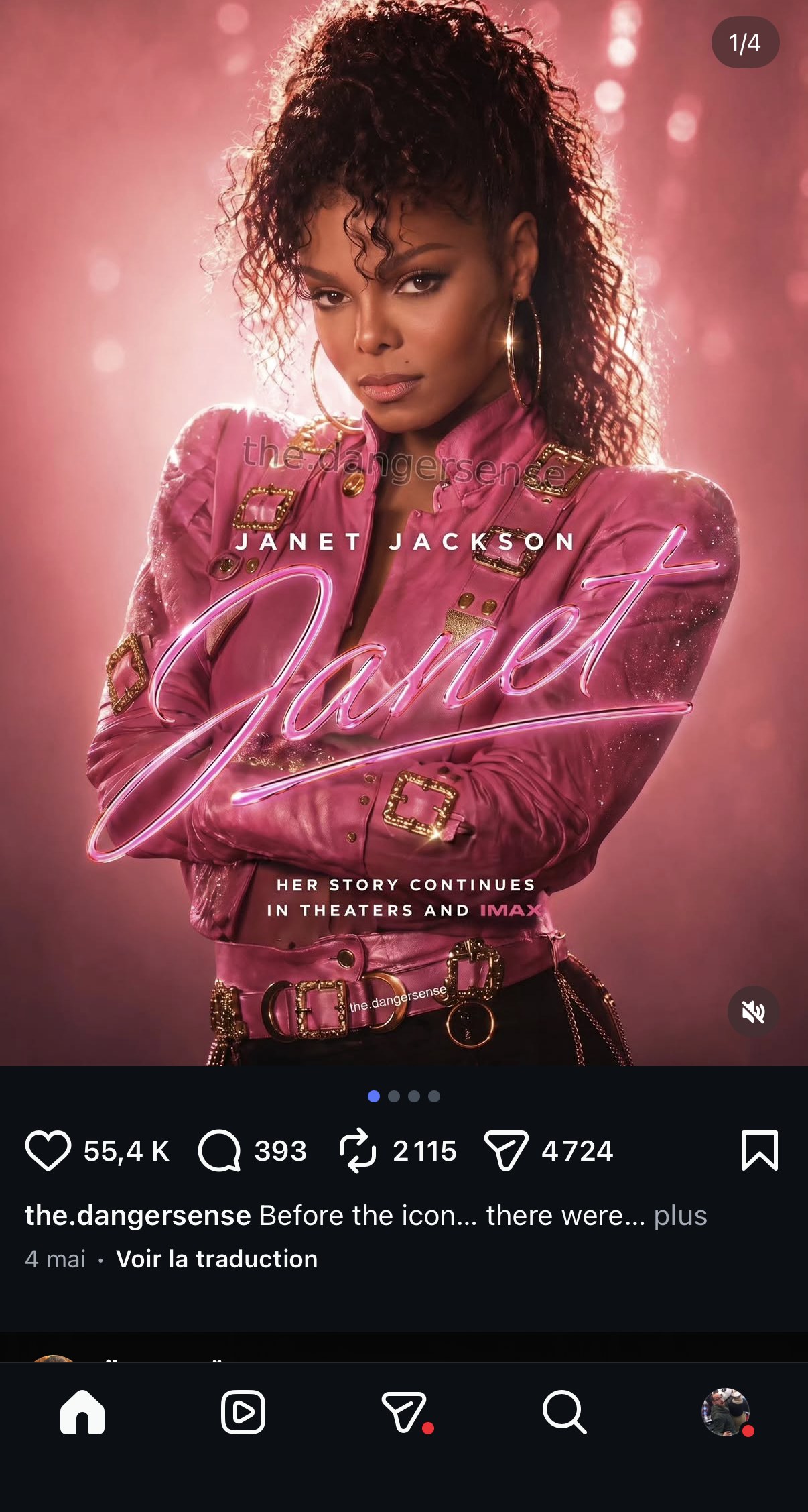 Affiche IA « Janet Jackson » façon biopic — fan-made, non officielle