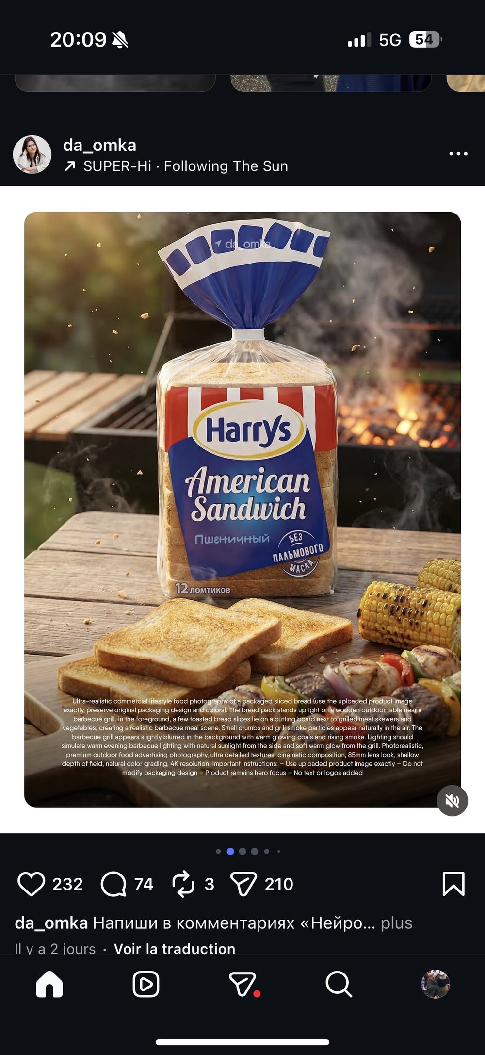 Pain Harrys barbecue exterieur grill fumee