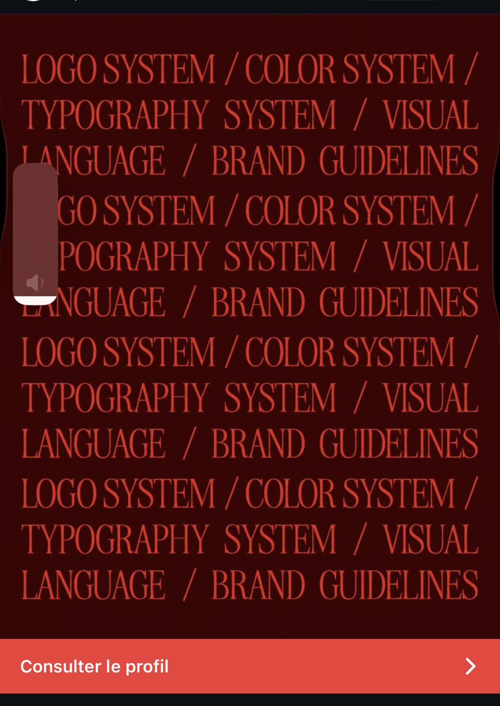 DA Studio — autopromo typographique « Brand Guidelines »