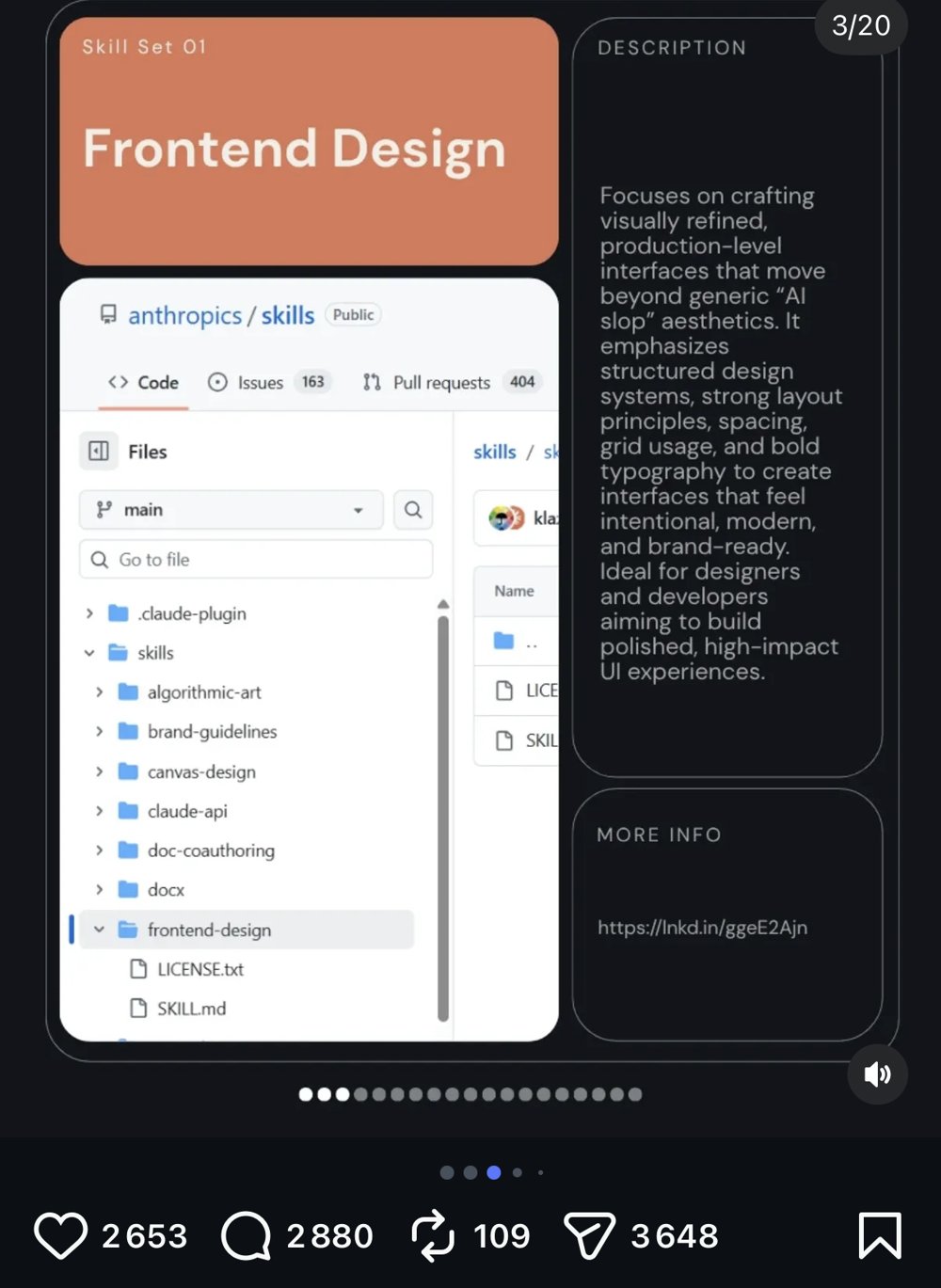 divyannshisharma — catalogue de 20 Skill Sets Claude (GitHub)