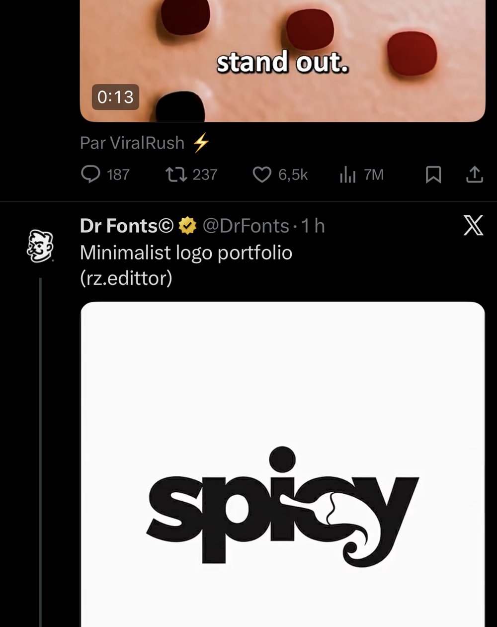 Dr Fonts — logo spicy, wordmark minimaliste