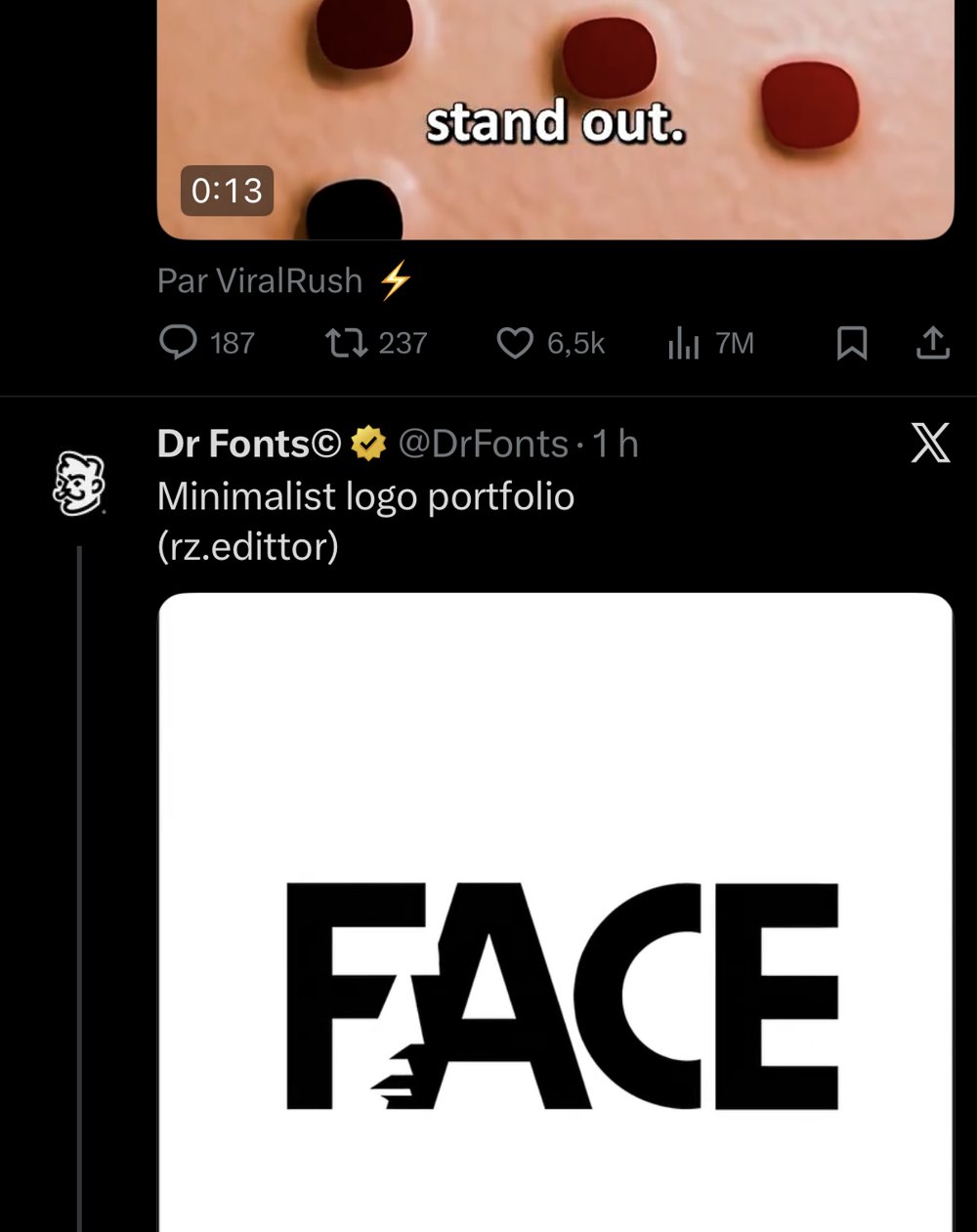 Dr Fonts — logo FACE