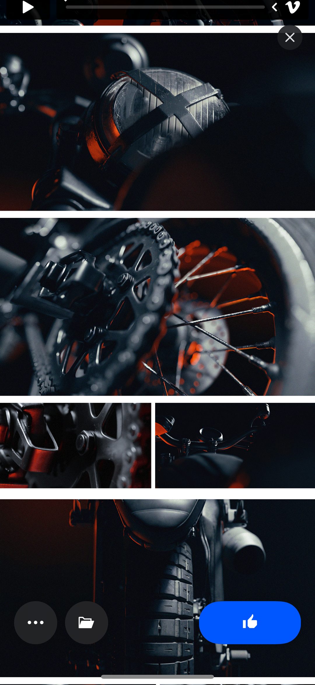 Ducati Scrambler – rendu 3D CGI produit, roue et frein