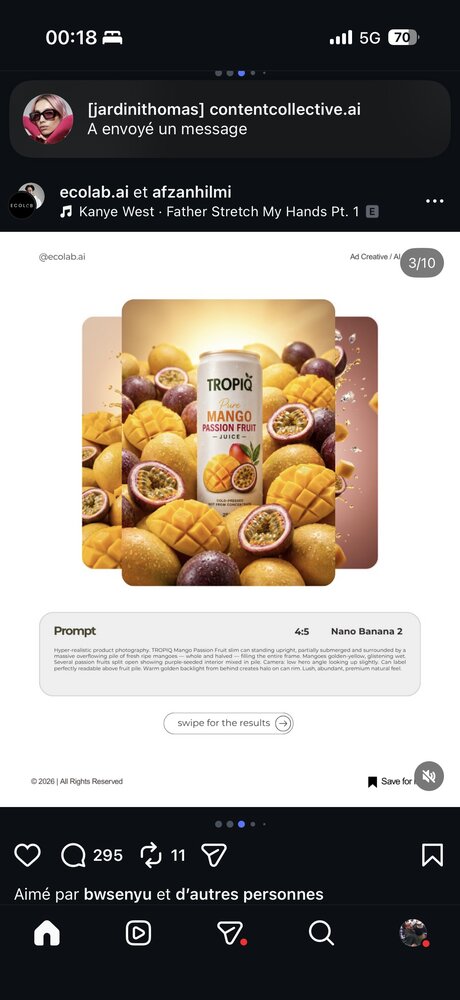 Packshot TROPIQ Mango Passion Fruit, prompt Nano Banana 2
