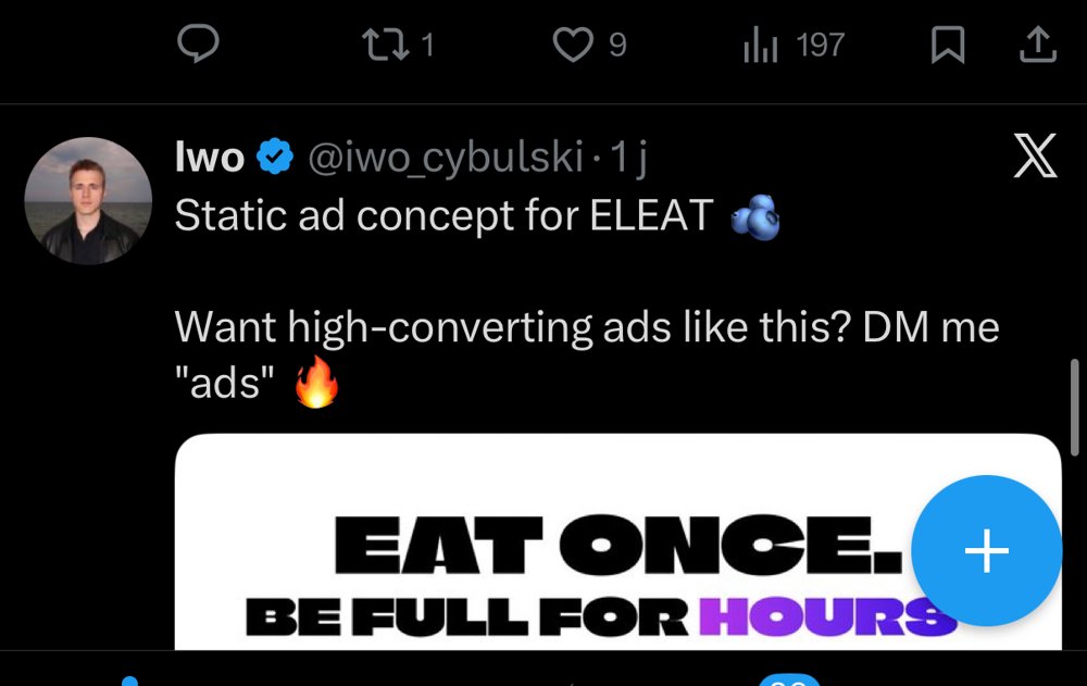 ELEAT — publicité statique Eat once, be full for hours